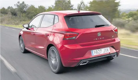  ??  ?? The new five-door SEAT Ibiza is the roomiest in the supermini class