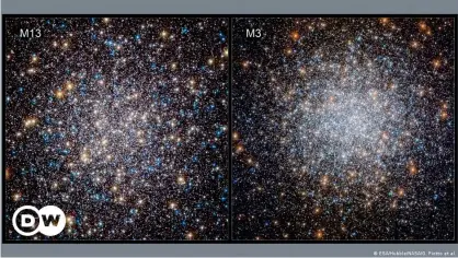  ??  ?? Vistas del Hubble los cúmulos globulares M13 (2010) y M3 (2019)