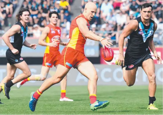  ?? Picture: AAP IMAGE ?? The Suns’ record without Gary Ablett is not strong but club officials reckon they have the firepower to turn it around against the Demons.