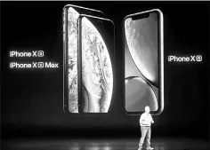  ?? — AFP photo ?? Last month, Apple had unveiled the new iPhone XS, iPhone XS Max, iPhone XR, and Apple Watch Series 4.