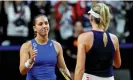  ?? ?? France’s No 2 singles player Diane Parry (left) dropped only two games against Katie Boulter, who is ranked 21 places above her. Photograph: Aurélien Meunier/Getty Images for ITF