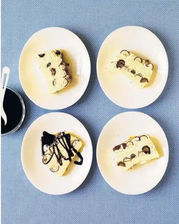  ?? BILL HOGAN/CHICAGO TRIBUNE ?? Semifreddo, the cool Italian dessert, invites experiment­ation, giving the home cook much to work with — textures, flavors, fruit, chocolate and cookie.