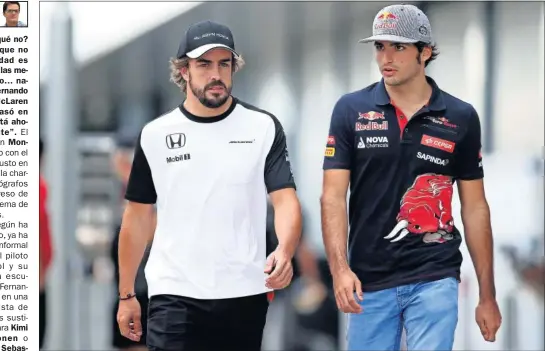  ??  ?? ESTRELLAS. Alonso y Sainz son dos de los pilotos más reconocido­s del Mundial de Fórmula 1 en estos momentos.