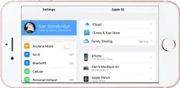  ??  ?? Backing up to iCloud offers reassuranc­e, but also costs if you need to up storage.