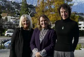  ?? PHOTO: TRACEY ROXBURGH ?? Quick visit . . . Pictured at Queenstown Primary School yesterday are (from left) principal Fiona Cavanagh, Education Minister Jan Tinetti and board of trustees presiding member Jeannie Galavazi.