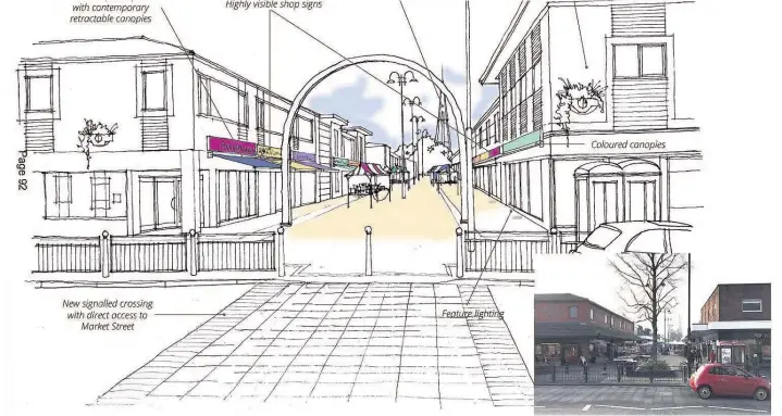  ??  ?? ●●A multi-million pound masterplan to transform Royton town centre has been given the green light by Oldham cabinet members