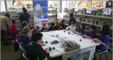  ??  ?? Children enjoying themselves at an EDIC Arts and Crafts Workshop was held in Central Library last week.