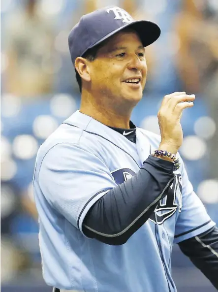  ?? REINHOLD MATAY/THE CANADIAN PRESS ?? Former Tampa Bay Rays bench coach Charlie Montoyo is the new manager of the Toronto Blue Jays, edging out Houston Astros bench coach Joe Espada for the job during his interview on Monday. The former Ottawa Lynx player is expected to be introduced to the media next week in Toronto.
