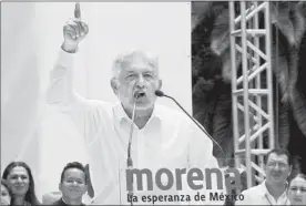  ??  ?? Andrés Manuel López Obrador visitará en EU, Nueva York y Washington, así como España e Inglaterra, en Europa ■ Foto Marco Peláez