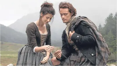  ?? Picture: Sony. ?? Caitriona Balfe and Sam Heugan star in Outlander.