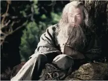  ??  ?? Ian McKellen as pipe-puffing Gandalf in The Hobbit: An Unexpected Journey.