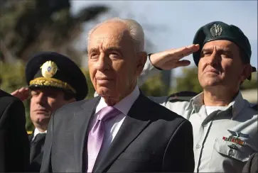  ?? Picture: EPA/Abir Sultan ?? Remarkable figure: Former Israeli president Shimon Peres has been remembered as a man who changed history. He died yesterday aged 93.