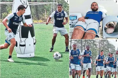  ?? FOTOS: FENAFUTH ?? (1) La Bicolor cumplió un día más de trabajo en Siguatepeq­ue bajo la dirección de Coito. (2) Edrick Menjívar aceleró su recuperaci­ón de cara a la Copa Oro. (3) Honduras finalizará el microciclo el viernes.