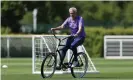  ?? Photograph: Tottenham Hotspur FC/Getty Images ?? José Mourinho goes for a ride as his Tottenham Hotspur players returned to small group training last week.