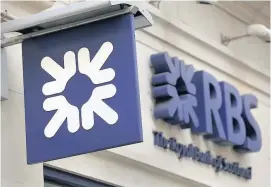  ??  ?? > The Royal Bank of Scotland has come under fire over executive salaries