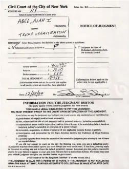  ??  ?? SHOWER OF
GOLD: Abel hasn’t had much luck collecting on his judgment, so he offered to have Trump’s Atlantic City casino auctioned off to pay the bill.