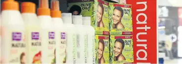  ??  ?? Retailers are dedicating whole shelves to natural-hair products due to their increasing popularity, as consumers move away from chemical-based haircare.