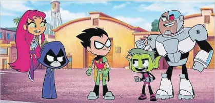  ?? WARNER BROS. ANIMATION ?? The Teen Titans make their big screen debut in "Teen Titans Go! To the Movies."