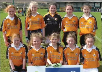  ??  ?? The Gaelscoil Mhic Easmainn team at the Allianz Cumann na mBunscol Mini Sevens Final