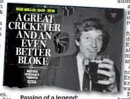  ??  ?? Passing of a legend: Sportsmail’s back page after Willis’s death in December
