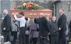  ?? MARTIN McKEOWN ?? The funeral of William Albert (Ian) Kennedy yesterday