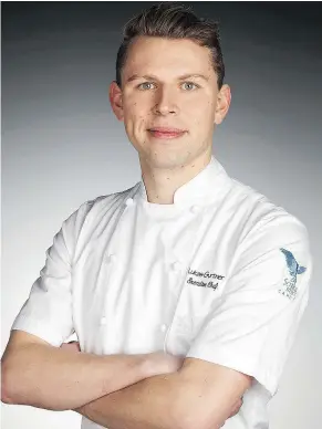  ??  ?? Vancouver Island native Lukas Gurtner says he first learned the rudiments of cooking from his father, a Swiss chef.