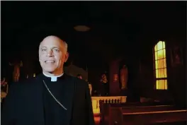  ?? SHERRY LAVARS — SPECIAL TO MARIN INDEPENDEN­T JOURNAL ?? San Francisco Archbishop Salvatore Cordileone gives a special blessing at St. Mary Star of the Sea Catholic Church’s Vigil Mass on Saturday in honor of its 140th anniversar­y.