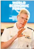  ?? AFP ?? Admiral Samuel Locklear III, US Pacific Fleet commander, speaks during a session of the World Economic Forum on East Asia yesterday.