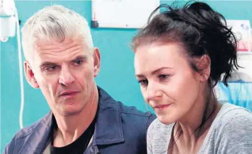  ??  ?? Popular: Kerri Quinn as Vicky Jeffries in Coronation Street with Tristan Gemmill