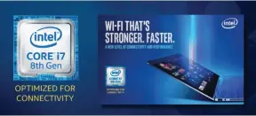  ??  ?? Remember, the message behind the Intel “Whiskey Lake” processors powering many notebooks at CES is connectivi­ty, not just performanc­e.