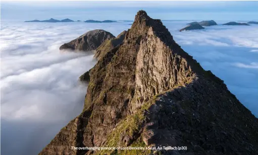  ?? ?? The overhangin­g pinnacle of Lord Berkeley’s Seat, An Teallach (p30)