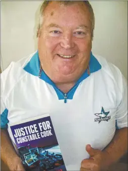  ??  ?? Author Terry Richardson with his latest novel Justice For Constable Cook. PHOTO: SUPPLIED.