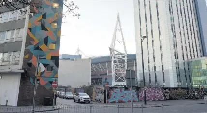  ?? Richard Williams ?? > Land near Central Square and the Principali­ty Stadium in Cardiff which is expected to be the home of the new HMRC headquarte­rs