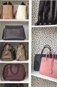  ??  ?? Our fashion closet had a major makeover. Check it out on page 70. Meanwhile, here’s a little eye candy: Michael Kors, Céline and
Danier with Mulberry and Saint Laurent on the side. #BAGENVY