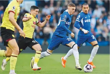  ?? ?? Premier League action between Chelsea and Burnley at the Stamford Bridge yesterday