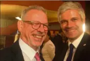  ?? (Photo DR) ?? Jean-Louis Masson, candidat à la tête de la fédération LR du Var, avec le président du parti, Laurent Wauquiez.