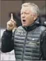  ??  ?? CHRIS WILDER: Sheffield Unted manageris demanding a ‘big finish’ from his Blades team.