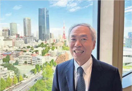  ?? YURI KAGEYAMA/AP ?? Shingo Tsuji, CEO of Mori Building, says he hopes to help Tokyo compete as a world city and destinatio­n for foreign investment.
