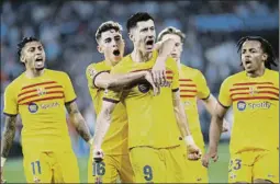  ?? FOTO: EFE ?? El más reciente triunfo, en Vigo El Barça de la ‘senyera’ tardó pero ganó
