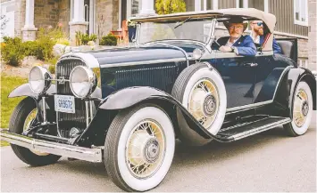  ??  ?? Rob McLeese pilots his 1931 McLaughlin-Buick Model 64 sport roadster.