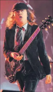  ??  ?? Angus Young is the only remaining active member of AC/DC