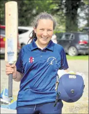  ??  ?? Genevieve Jeer scored 52 retired not out after opening the batting on her debut for St Lawrence ladies at the age of 12