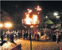  ?? Peter Wood ?? ●● Beacon lighting at Rawtenstal­l Cemetery was part of the Remembranc­e commemorat­ions