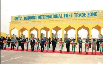  ?? PROVIDED TO CHINA DAILY ?? Participan­ts attend the launch ceremony of the Djibouti Internatio­nal Free Trade Zone in July.