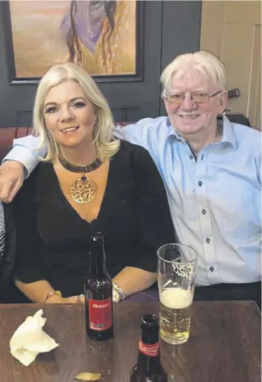  ?? ?? Michelle Canning with her father, Tommy. Michelle was diagnosed with takotsubo cardiomyop­athy in 2021 and was told it was most likely triggered by the sudden death of her father
