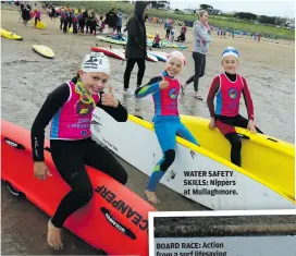  ??  ?? WATER SAFETY SKILLS: Nippers at Mullaghmor­e.