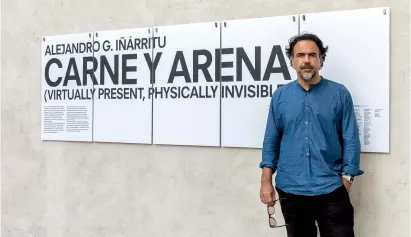  ??  ?? Alejandro G. Iñárritu. Fondation Prada, Milan. (Ph. Ugo Dalla Porta)