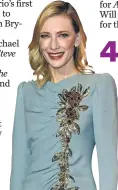  ?? JORDAN STRAUSS, INVISION/AP ?? All eyes will be on Cate Blanchett, for what she wears and if she wins for Carol.