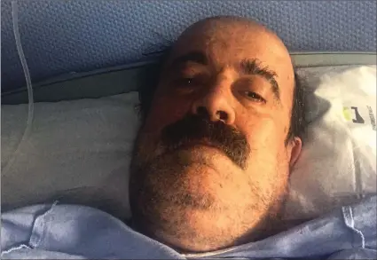  ??  ?? DEVASTATED:
Willie Thorne, who took this picture from his hospital bed, cried his eyes out after his diagnosis