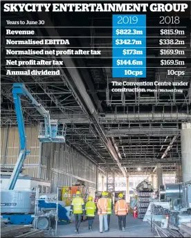  ?? Photos / Michael Craig Herald graphic ?? SkyCity says it is investing $700m within its Auckland precinct including the Internatio­nal Convention Centre (right), 1300 car-parking spaces and a new 5-star hotel.